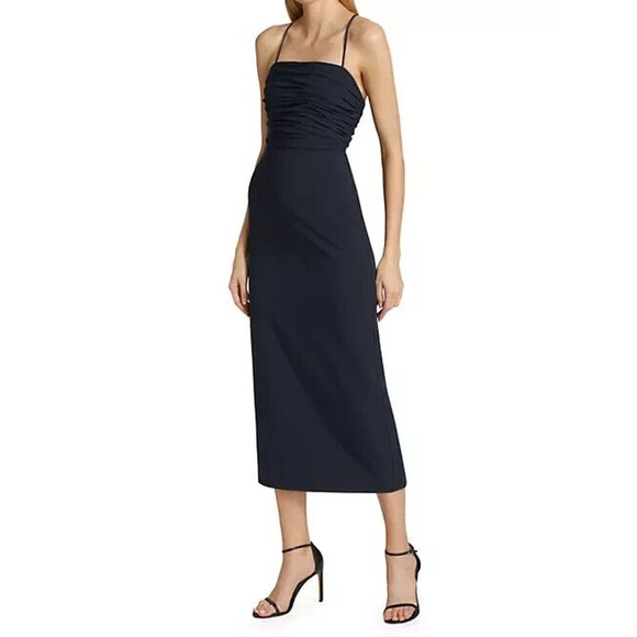 cinq a sept Dresses & Skirts - Cinq à Sept NWT Judy Ruched Strappy Back Dress Navy Size 2